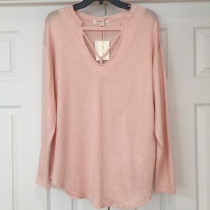 NWT light pink long sleeve top